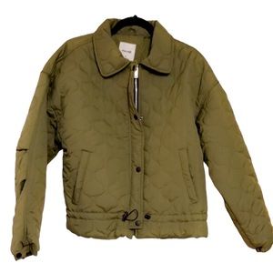 Army Green Quilted Pattern Jacket - New Condition